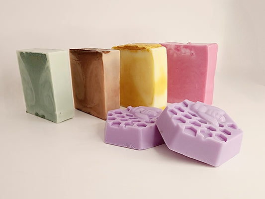 variety of 5 different soaps
