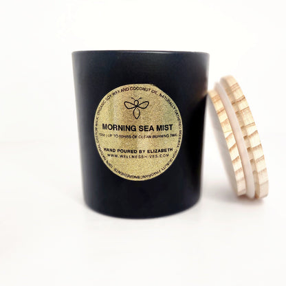 Black jar hand made organic 10oz candles