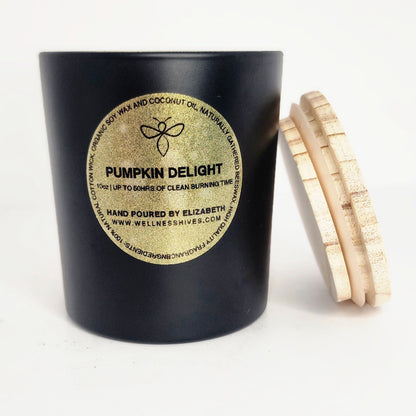 Black jar hand made organic 10oz candles
