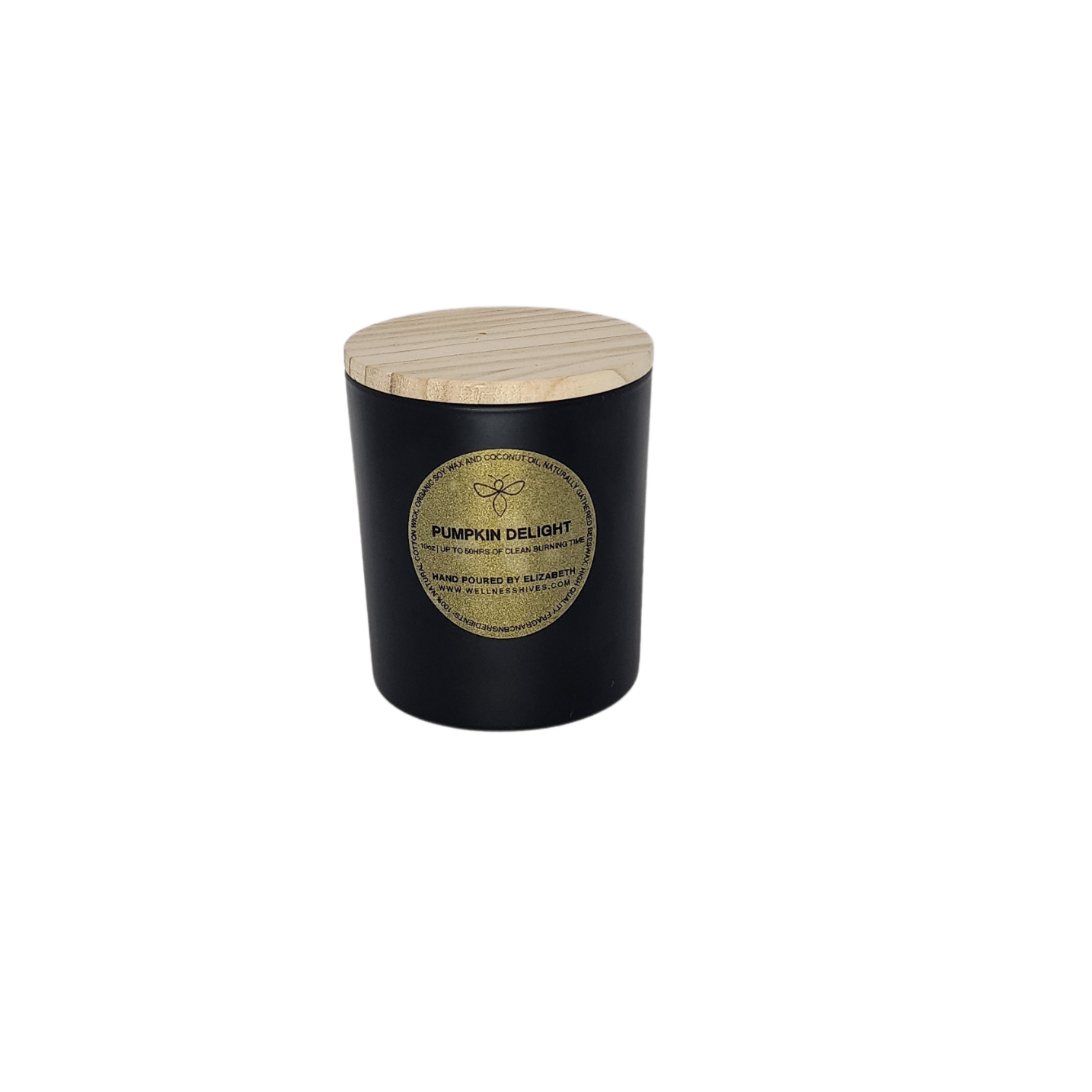 Black jar hand made organic 10oz candles